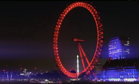 El London Eye con el rojo Coca-Cola. Foto:CocaCola Youtube 